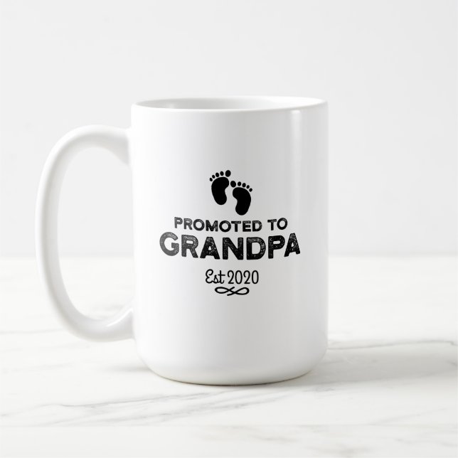 Promoted to Grandpa 2020 New Grandfather to be Coffee Mug (Left)