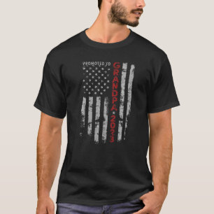 Promoted To Grandpa 2023 First Time Fathers Day Ne T-Shirt