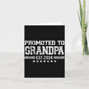 Promoted To Grandpa 2024 Soon To Be Funny New Dad  Card