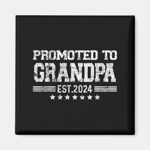 Promoted To Grandpa 2024 Soon To Be Funny New Dad Magnet