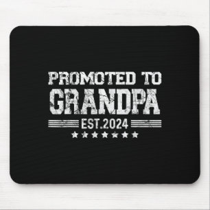 Promoted To Grandpa 2024 Soon To Be Funny New Dad  Mouse Mat