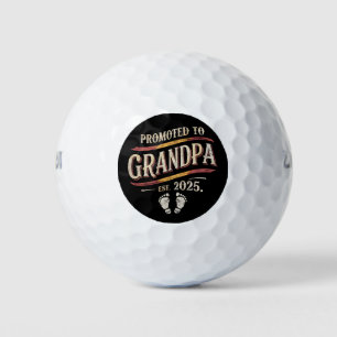 Promoted To Grandpa 2025 Grandpa est 2025  Golf Balls