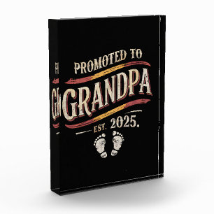 Promoted To Grandpa 2025 Grandpa est 2025  Photo Block