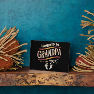 Promoted To Grandpa 2025 Grandpa est 2025  Plaque