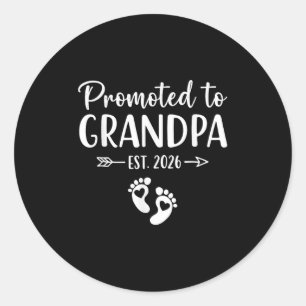 Promoted To Grandpa 2026 Classic Round Sticker