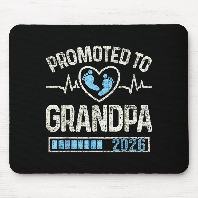Promoted To Grandpa 2026 Expecting Baby Soon To Be Mouse Mat (Front)