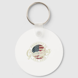 Promoted To Grandpa 2026 Expecting Baby Usa Flag G Key Ring