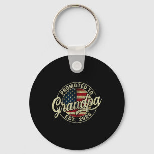 Promoted To Grandpa 2026 Expecting Baby Usa Flag G Key Ring
