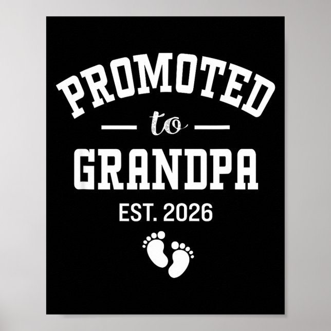 Promoted To Grandpa 2026 First Time Grandfather Me Poster (Front)