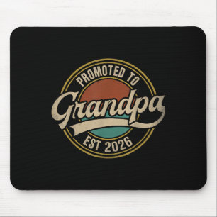 Promoted To Grandpa 2026 New Grandfather Baby Anno Mouse Mat
