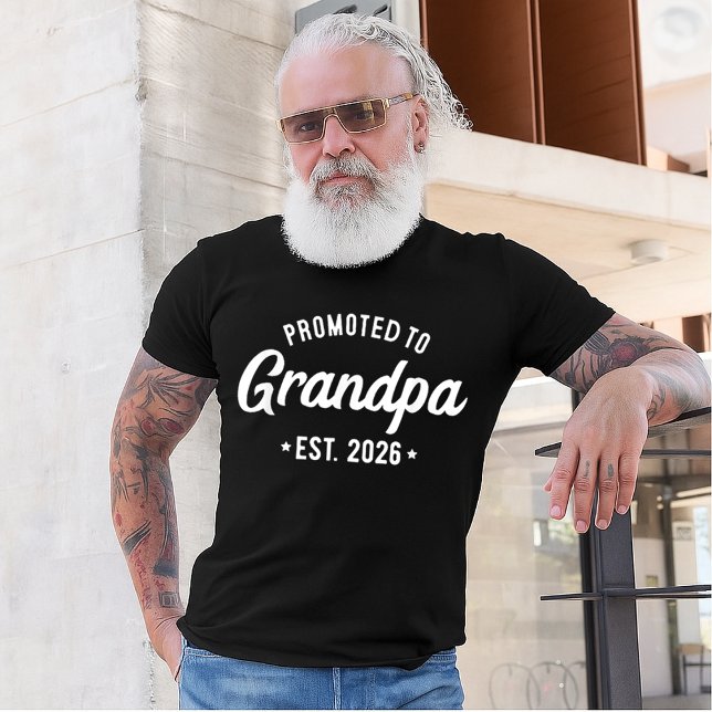 Promoted To Grandpa 2026 New Grandpa Est 2026 T-Shirt (Creator Uploaded)