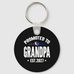 Promoted to Grandpa 2027 Funny Shirt for new Key Ring