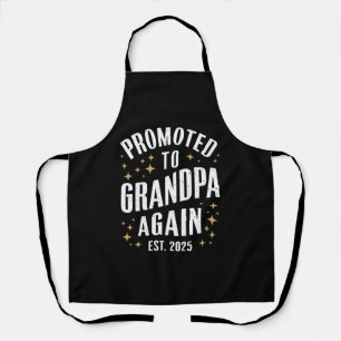 Promoted to Grandpa Again 2025 Soon Grandfather Apron