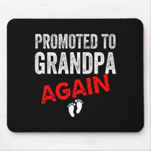 Promoted To Grandpa Again Dad Pregnancy Announceme Mouse Mat