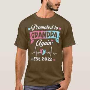 Promoted To Grandpa Again Est 2022 Pregnancy Annou T-Shirt