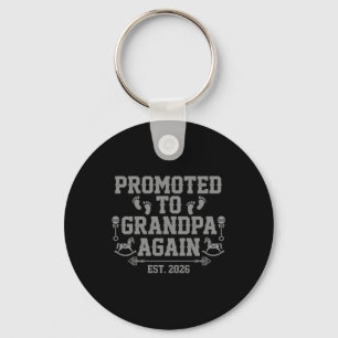 Promoted To Grandpa Again Est 2026 Announcement Key Ring
