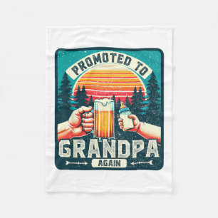 Promoted To Grandpa Again  Fleece Blanket