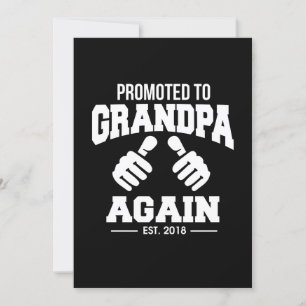 Promoted to Grandpa Again Funny Invitation