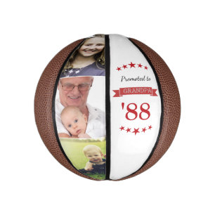 Promoted to Grandpa Basketball Custom Photo Gift