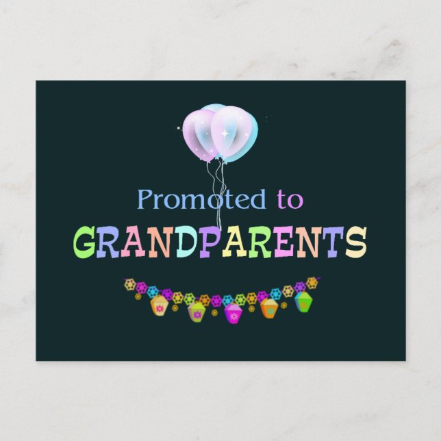 Promoted to Grandpa, celebration Postcard (Front)