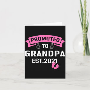 Promoted To Grandpa Est 2021 Funny New Grandfather Card