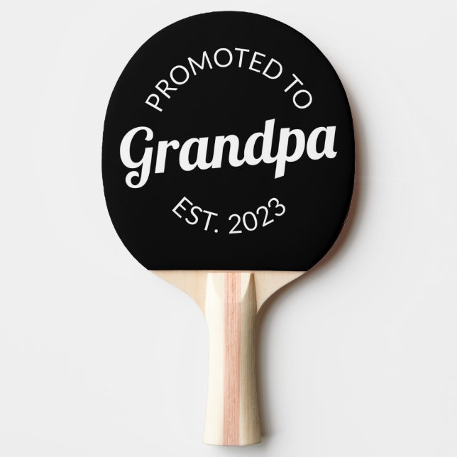 Promoted To Grandpa Est. 2023 I Ping Pong Paddle (Front)
