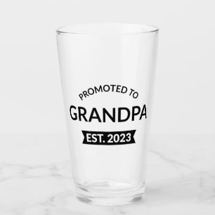 Promoted To Grandpa Est. 2023 II Glass