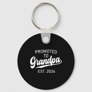Promoted To Grandpa Est 2024 For New Grandpa Fathe Key Ring