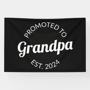 Promoted To Grandpa Est. 2024 I Banner