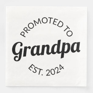 Promoted To Grandpa Est. 2024 I Napkin