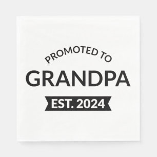 Promoted To Grandpa Est. 2024 II Napkin