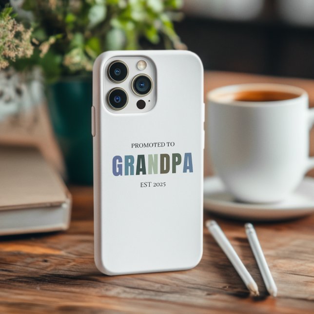 Promoted to Grandpa EST 2025 | Custom   Case-Mate iPhone Case (Creator Uploaded)