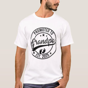 Promoted to Grandpa Est 2025 Fathers Day T-Shirt