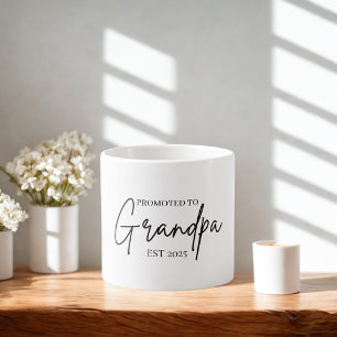 Promoted to Grandpa EST 2025   First-Time Grandpa  Espresso Cup