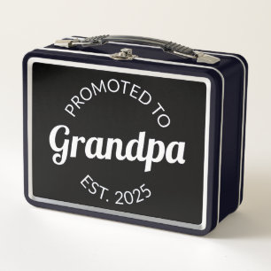Promoted To Grandpa Est. 2025 I Metal Lunch Box