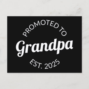 Promoted To Grandpa Est. 2025 I Postcard