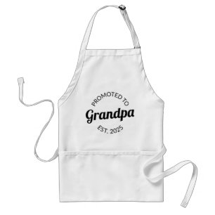 Promoted To Grandpa Est. 2025 I Standard Apron
