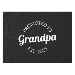 Promoted To Grandpa Est. 2025 I Tablecloth