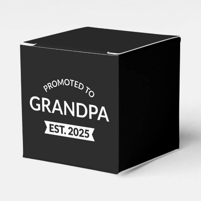 Promoted To Grandpa Est. 2025 II Favour Box (Front Side)