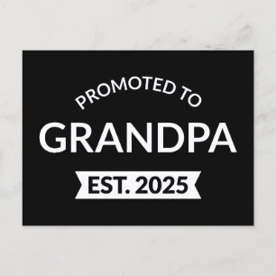 Promoted To Grandpa Est. 2025 II Postcard