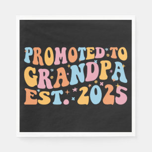 Promoted To Grandpa Est. 2025 III Napkin