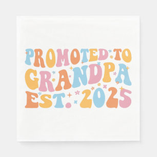 Promoted To Grandpa Est. 2025 III Napkin