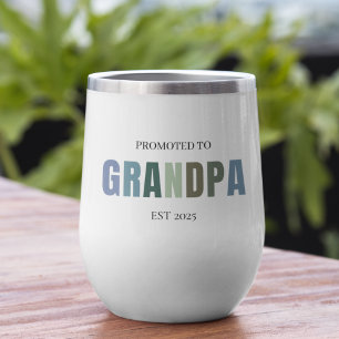 Promoted to Grandpa EST 2025 Neutral Pastel