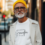 Promoted to Grandpa EST 2025 | New Grandpa Gift T-Shirt<br><div class="desc">Celebrate the exciting promotion to grandpa in style! This Promoted to Grandpa EST 2025 t-shirt is the perfect way to mark a special moment — whether you're announcing the big news or gifting a first-time grandpa. Modern minimalist script design Soft, breatheable cotton for all-day comfort Great for baby announcements, Father’s...</div>