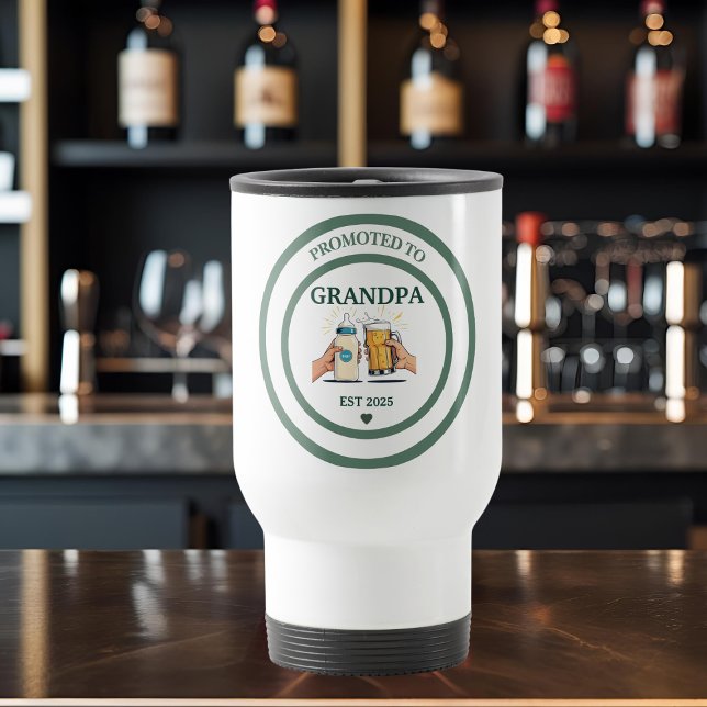 Promoted to Grandpa Est. 2025 Travel Mug (Creator Uploaded)