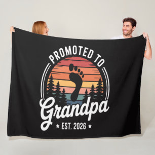 Promoted to Grandpa est. 2026 Fleece Blanket