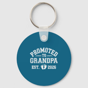 Promoted to grandpa est 2026 from new mom dad key ring