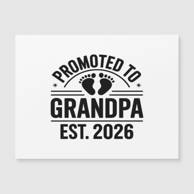 Promoted to Grandpa, Est. 2026, Funny New Grandpa  (Front)