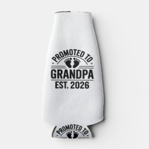 Promoted to Grandpa, Est. 2026, Funny New Grandpa  Bottle Cooler