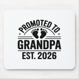 Promoted to Grandpa, Est. 2026, Funny New Grandpa Mouse Mat